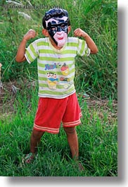 asia, asian, bhutan, boys, childrens, clothes, costumes, lobeysa, masks, people, vertical, photograph