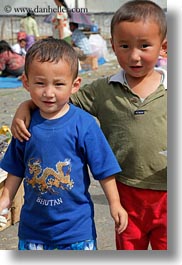 asia, asian, bhutan, boys, childrens, people, style, twins, vertical, photograph
