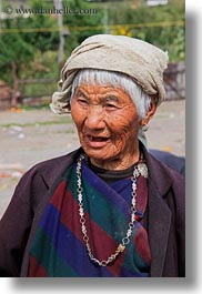 asia, bhutan, old, people, senior citizen, vertical, womens, photograph