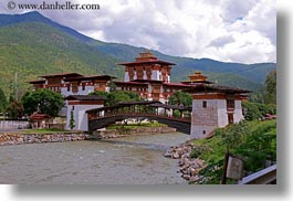 asia, asian, bhutan, buddhist, clouds, dzong, horizontal, nature, people, punakha dzong, religious, rivers, sky, temples, photograph