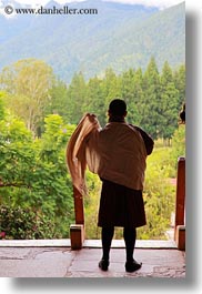 asia, asian, bhutan, buddhist, clothes, dressings, gho, men, people, punakha dzong, religious, robes, temples, vertical, photograph