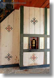 asia, asian, bhutan, buddhist, people, prayers, punakha dzong, religious, temples, vertical, wheels, photograph