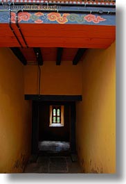 asia, asian, bhutan, buddhist, people, punakha dzong, recessed, religious, temples, vertical, windows, photograph