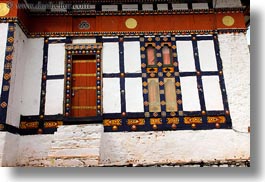 asia, asian, bhutan, buddhist, doors, dzong, horizontal, religious, rinpung dzong, style, photograph