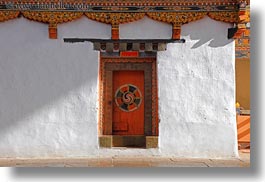 asia, asian, bhutan, buddhist, doors, dzong, horizontal, religious, rinpung dzong, style, photograph