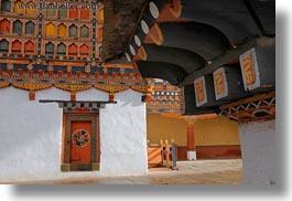 asia, asian, bhutan, buddhist, doors, dzong, horizontal, religious, rinpung dzong, style, photograph