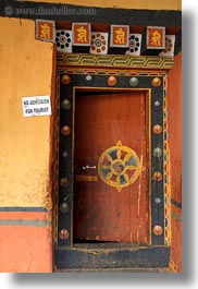 asia, asian, bhutan, buddhist, doors, dzong, religious, rinpung dzong, slow exposure, style, vertical, photograph