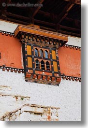 asia, asian, bhutan, buddhist, dzong, religious, rinpung dzong, style, vertical, windows, photograph