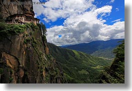 asia, bhutan, big, buddhist, cliffs, horizontal, religious, taktsang, temples, views, photograph