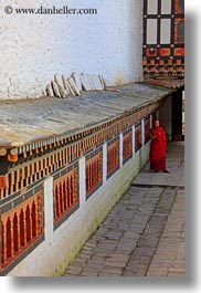 asia, asian, bhutan, buddhist, clothes, monks, people, religious, robes, style, tashichho dzong, temples, vertical, photograph