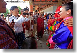 asia, asian, bhutan, buddhist, clothes, costumes, horizontal, penis, people, religious, robes, tashichho dzong, womens, wooden, photograph