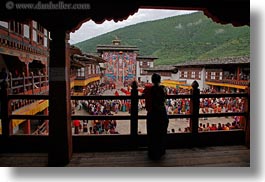 asia, asian, bhutan, crowds, horizontal, people, style, wangduephodrang dzong, watching, womens, photograph