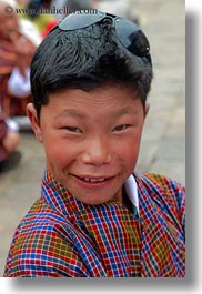 asia, asian, bhutan, boys, people, sunglasses, vertical, wangduephodrang dzong, photograph