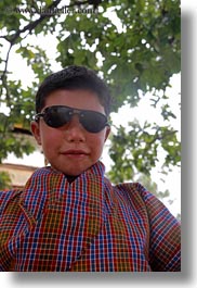 asia, asian, bhutan, boys, people, sunglasses, vertical, wangduephodrang dzong, photograph