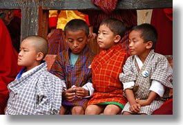 all, asia, asian, bhutan, boys, dressed, horizontal, people, wangduephodrang dzong, photograph