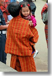asia, asian, bhutan, daughter, fathers, girls, people, vertical, wangduephodrang dzong, photograph