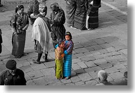 asia, asian, bhutan, color composite, girlfriends, girls, horizontal, people, wangduephodrang dzong, photograph