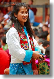 asia, asian, bhutan, girls, people, vertical, wangduephodrang dzong, womens, photograph