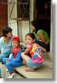 asia, asian, bhutan, girls, people, vertical, wangduephodrang dzong, young, photograph