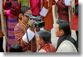 asia, asian, bhutan, horizontal, men, people, videographer, wangduephodrang dzong, photograph