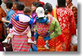 asia, asian, babies, backs, bhutan, horizontal, mothers, people, wangduephodrang dzong, photograph
