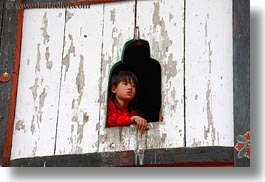 asia, asian, bhutan, horizontal, people, wangduephodrang dzong, windows, photograph