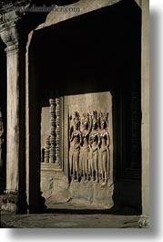 angkor wat, apsara, asia, bas reliefs, cambodia, vertical, photograph