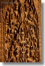 angkor wat, asia, bas reliefs, cambodia, figures, praying, vertical, photograph