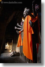 angkor wat, arms, asia, buddhas, cambodia, multi, vertical, photograph