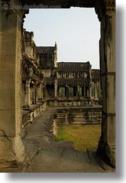 angkor wat, asia, cambodia, east, east entrance, entrance, pillars, vertical, photograph