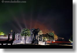 angkor wat, asia, behind, buildings, cambodia, fanning, horizontal, lights, long exposure, nite, photograph