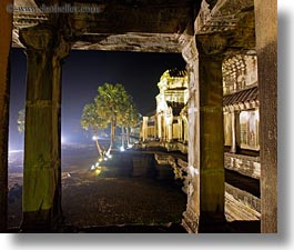 angkor wat, asia, cambodia, horizontal, long exposure, nite, pillars, views, photograph