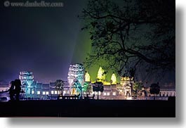 angkor wat, asia, branches, cambodia, horizontal, long exposure, nite, views, photograph