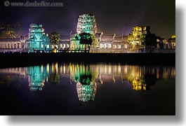 angkor wat, asia, cambodia, horizontal, long exposure, nite, panoramic, symmetry, photograph