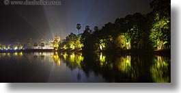 images/Asia/Cambodia/AngkorWat/Night/west-gate-moat-reflection-trees-pano.jpg