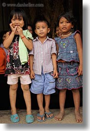 angkor wat, asia, cambodia, childrens, happy, people, vertical, photograph