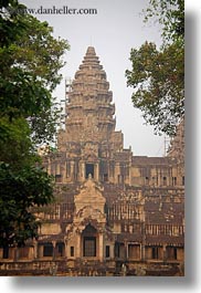 angkor wat, asia, cambodia, east, entrance, towers, vertical, views, photograph