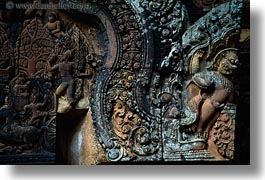 asia, banteay srei, bas reliefs, cambodia, horizontal, photograph
