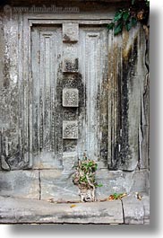 asia, beng mealea, cambodia, doors, faux, roots, vertical, photograph