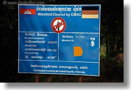 asia, beng mealea, cambodia, horizontal, minefield, signs, photograph
