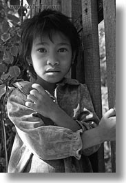 asia, black and white, cambodia, cambodian, girls, people, vertical, photograph