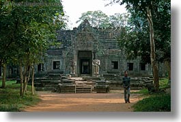 asia, cambodia, entry, gates, horizontal, preah khan, photograph