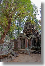 asia, cambodia, entry, gates, preah khan, vertical, photograph