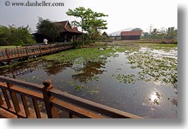 asia, cambodia, horizontal, landscapes, reflections, scenics, trees, water, photograph