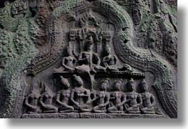apsara, asia, bas reliefs, cambodia, horizontal, ta promh, photograph