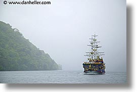 ashi, asia, boats, ferry, hakone, horizontal, japan, lake ashi, lakes, photograph