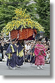 aoi matsuri festival, asia, furyu, gasa, japan, kyoto, vertical, photograph