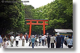aoi matsuri festival, asia, gates, horizontal, japan, kyoto, oranges, torii, photograph