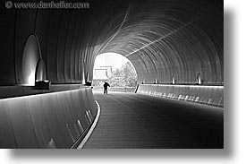asia, black and white, horizontal, interiors, japan, kyoto, miho museum, tunnel, photograph
