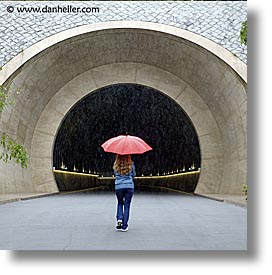 asia, japan, kyoto, miho museum, oranges, square format, tunnel, umbrellas, photograph